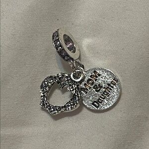 Silver Mom & Daughter Charm Pendant